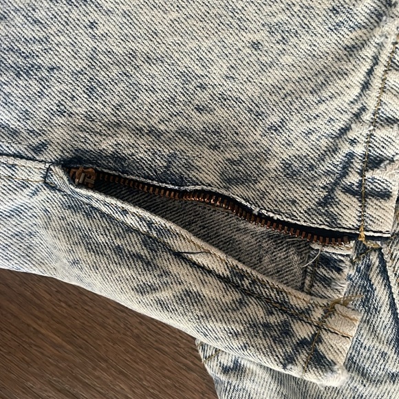 Vintage Lee Acid Wash tapered leg zip ankle high waisted jeans 15 - Picture 6 of 9